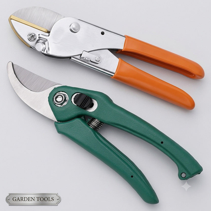 MAZID STEEL INDUSTRIES Heavy Duty Garden Pruning Shear & Grafting Cutter Pack of 2|Tree&Garden Garden Tool Kit(2 Tools)