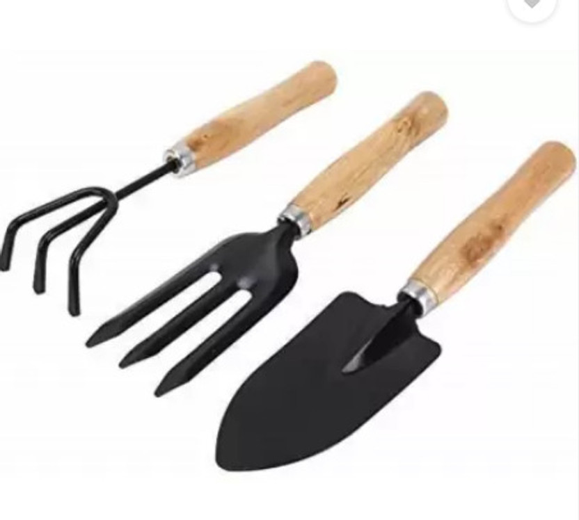 AGT Mini Kit Hand Cultivator, Trowel, Fork Garden Tool Kit Garden Tool Kit(3 Tools)
