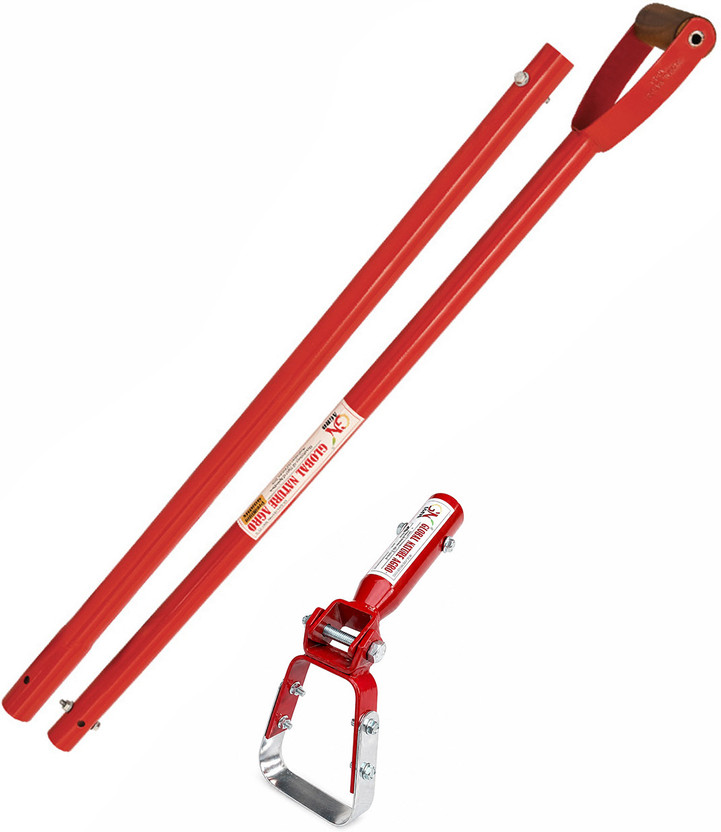 Global Nature Agro Heavy Duty Manual Weeder 3.5 Inch Carbon Steel Blade With 4.25-FT Handle Garden Tool Kit(2 Tools)