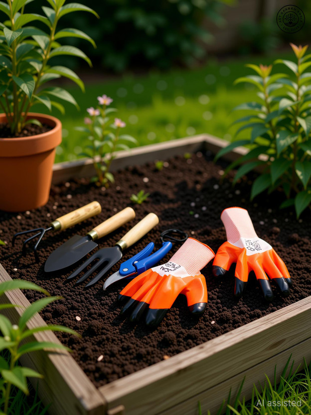 AGT AGT 3PCS Wooden Handle Cultivator Free Rubber Hand Gloves Garden Tool Kit(5 Tools) - Flipkart Deal