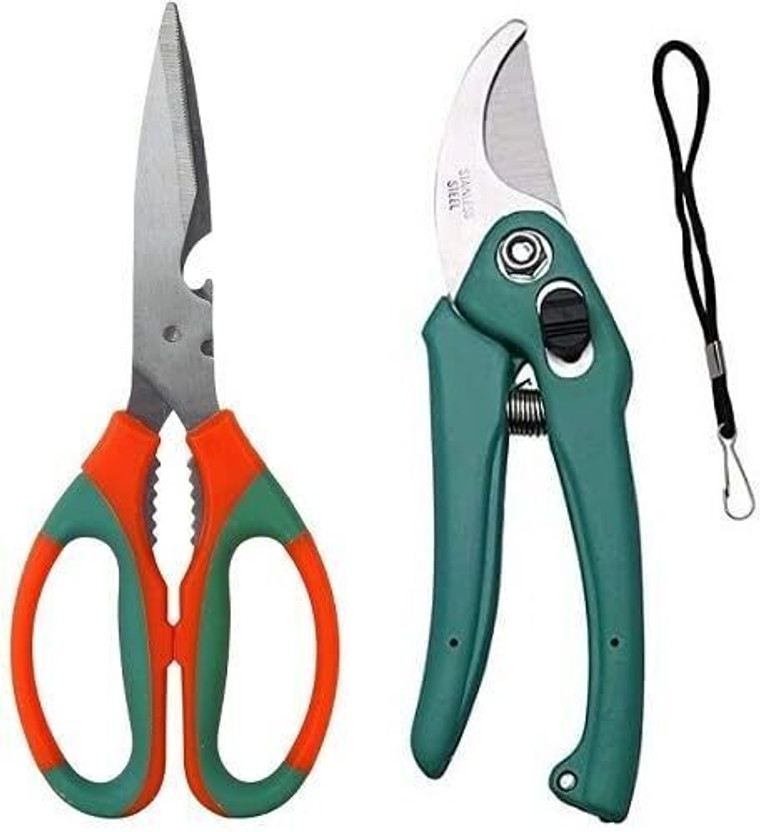 AARAV Plant Cutter and Garden Scissor - Combo Set of 2 Pcs Garden Tool Kit(2 Tools)