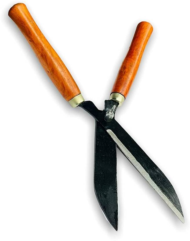 JetFire Premium Hedge Shear Wooden Handle,Hedge Shear, Grass Cutter