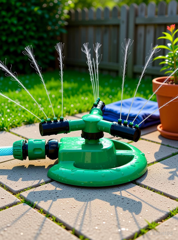 Xydrozen Garden Sprinkler, Adjustable 360 Degree Rotation Lawn Sprinkler-IIX11 0 L Hose-end Sprayer(Pack of 1)