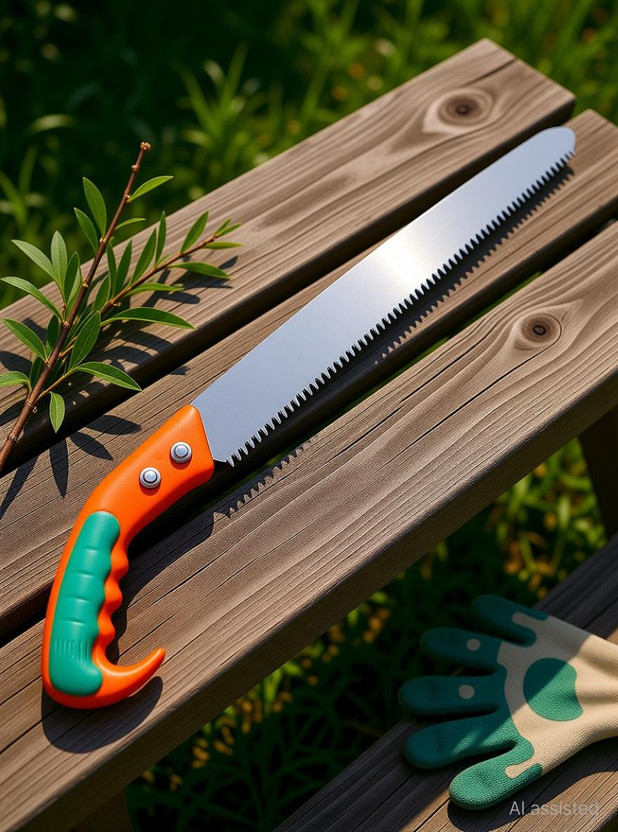 Robux Heavy Duty Garden Pruning Saw – Razor Sharp Curved Blade, Soft Grip Handle, Garden Tool Kit(1 Tools)