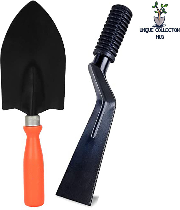 Unique Collection Hub Hand Big Trowel And Khurpi | Transplanter | Hand Soil Shovel (Set of 2) Garden Tool Kit(2 Tools)