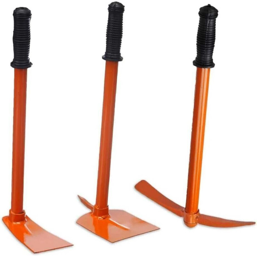 SHAHJI Gardening tillar set , hoe ,fork , pick , cultivator Garden Tool Kit(3 Tools)