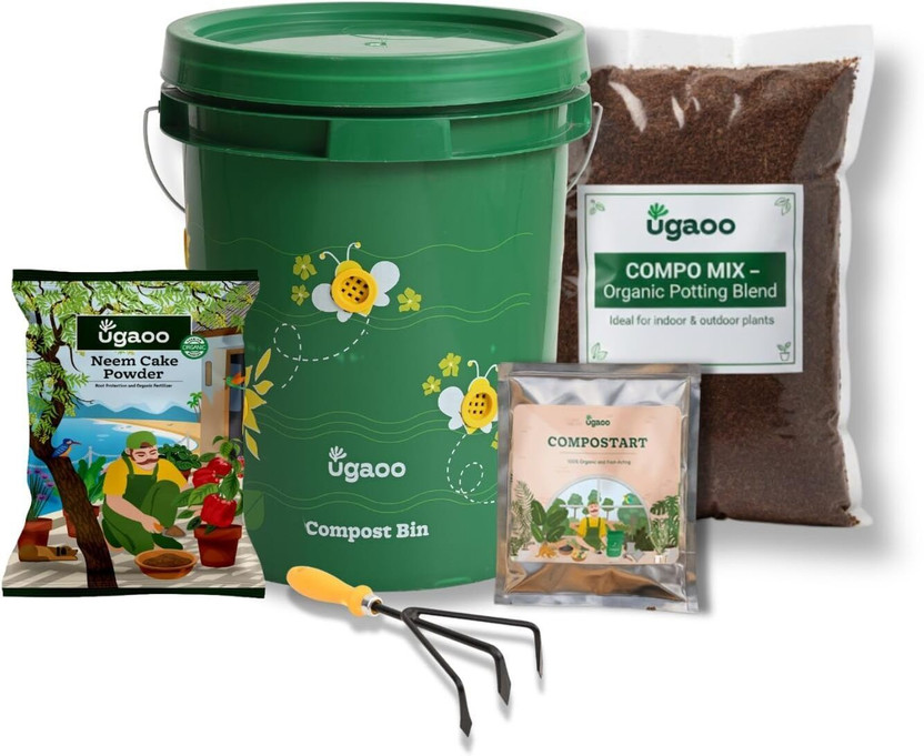 UGAOO Home Compost Bin to Convert Kitchen Waste Into Fertilizer, 20 Litre Garden Tool Kit(1 Tools)
