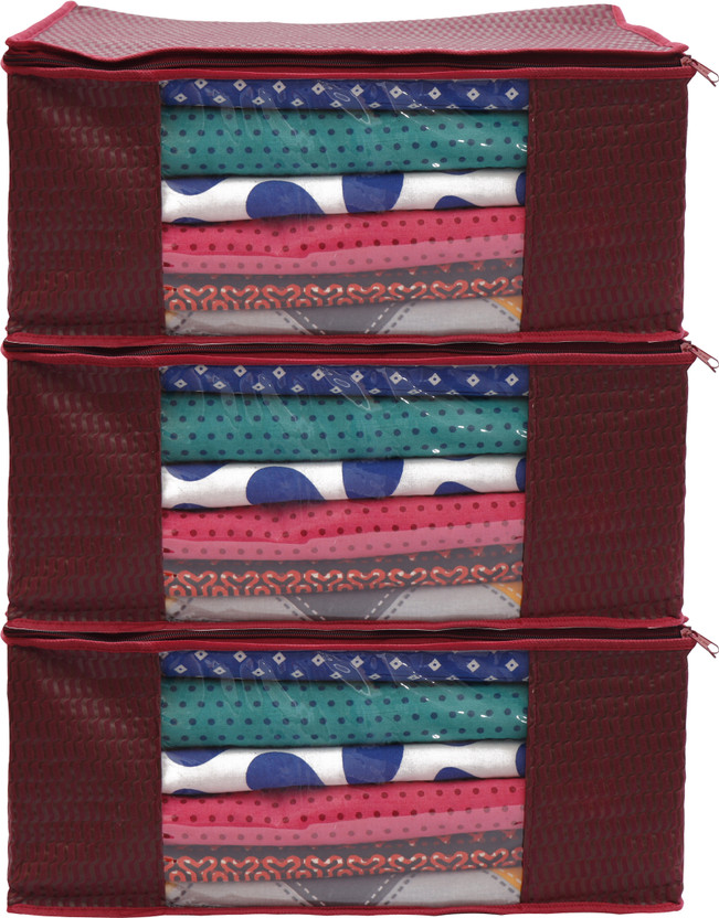 Shaping Fabric Non-Woven Garment Cover with Transparent Window Pack of 3 SF_XL_6978043522715 Under Bed Storage
