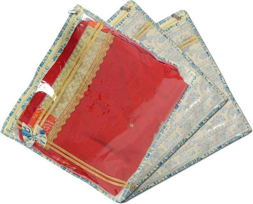 Saree Cover Floral Print NonWoven Single Saree cover For Store Saree