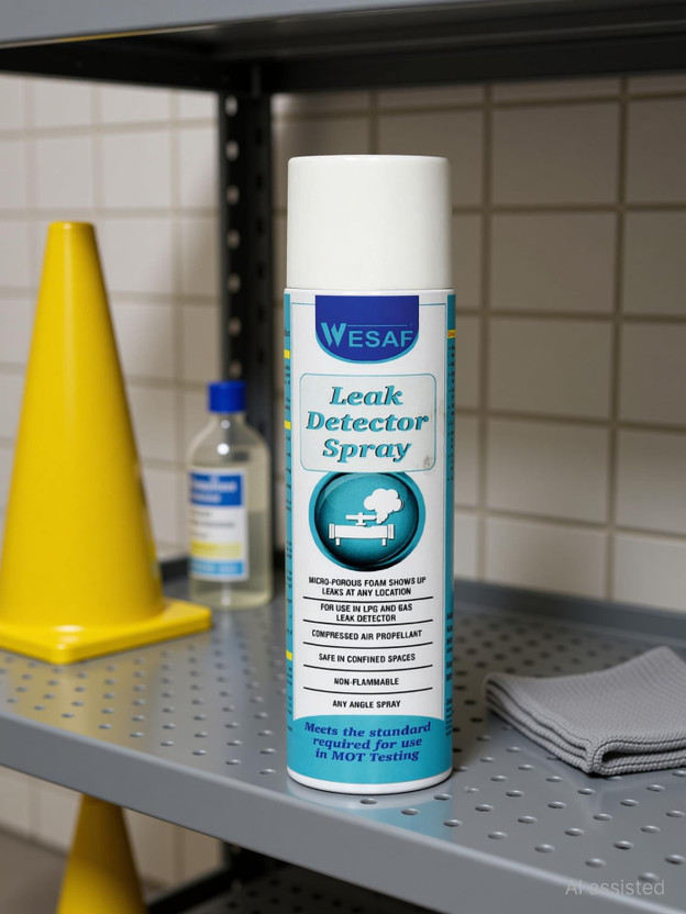 wesaf Leak Detector Spray Grade 9924 400ML Detects Air & Gas Leaks from Pipes Gas Detector