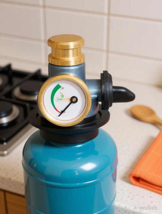 Om gas Safety Device & 30% Gas Saving for All Gas Cylinder (Vertical) Gas Detector