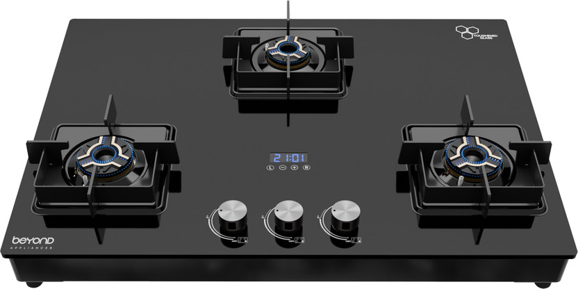 Beyond Appliances Solaria Premium 3 Burner Glass Automatic Hob(3 Burners)