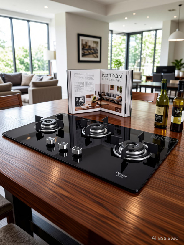 Prestige Prestige Efficia 03 AI Convertible Glasstop Hob | SABAF Burners | Ultra-Slim Body | Glass Automatic Hob(3 Burners) - Flipkart Deal