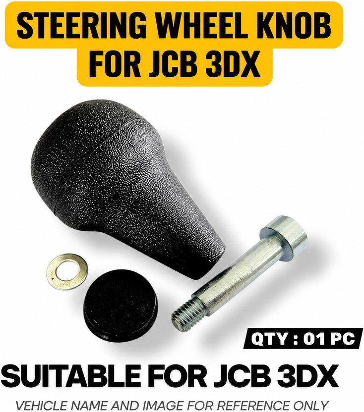GROUNDREX rubber Car Steering Knob(Black)