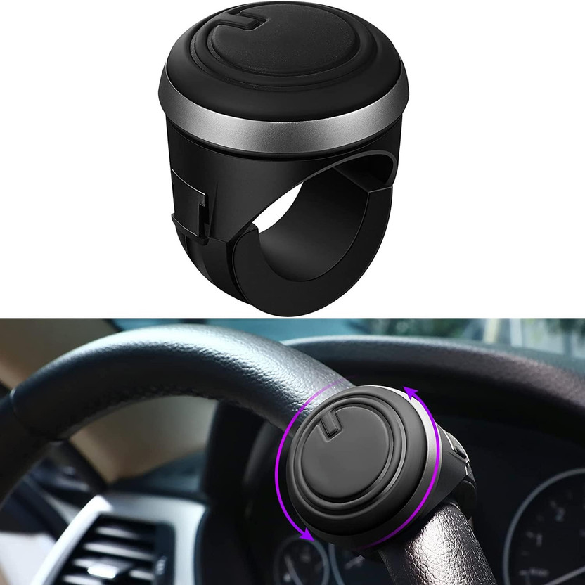 siwan Plastic Car Steering Knob(Black)