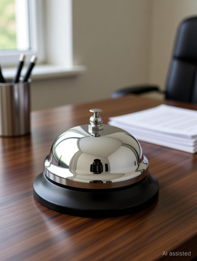 Argry Call Bell for Hotels, Offices, Schools, Restaurant, Reception area, Aluminium Desk Bell(Steel)