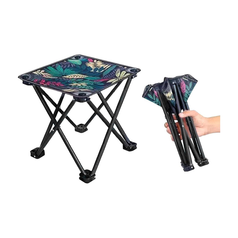 KASHTHBHANJAN Foldable Leg Camping Stool Travelling Fishing Hiking Beach Garden Stool Chair(Multicolor)