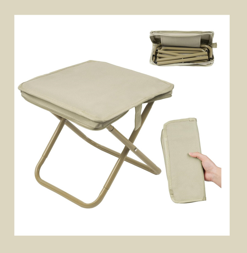 Kapish Kapish global Mini Camp Stool ,Portable Folding Chair, Lightweight Outdoor Stool for Travel Chair(Beige) - Flipkart Deal