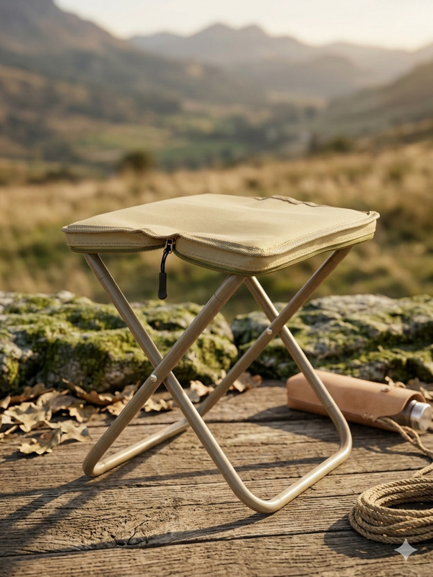 Kapish Kapish global Mini Camp Stool Portable Folding Chair, Lightweight Outdoor Stool for Travel Chair(Beige) - Flipkart Deal