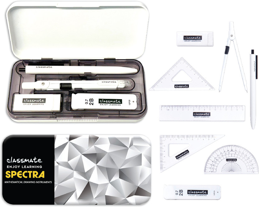 Classmate Spectra Geometry Box Rs.350 Geometry Box(White)