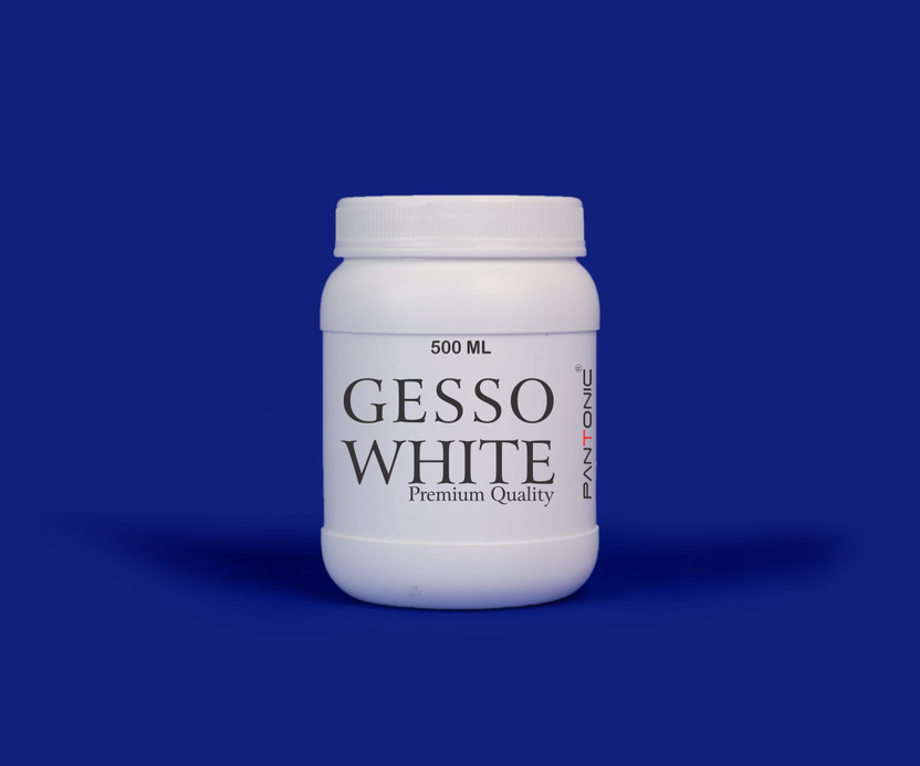PANTONIC GESSO WHITE 500 ML White Gesso for Oil Painting, Paint Formulations, Canvas(Semi-liquid 500 ml)