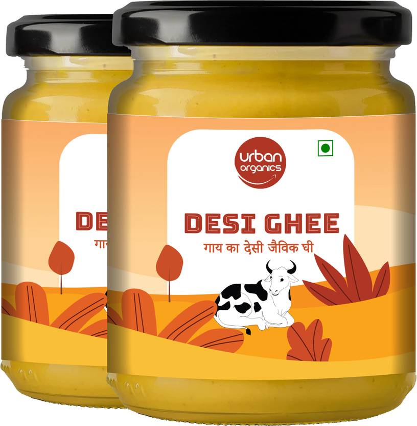 Urban Organics Desi Cow Ghee Made Traditionally from Curd Pure Cow