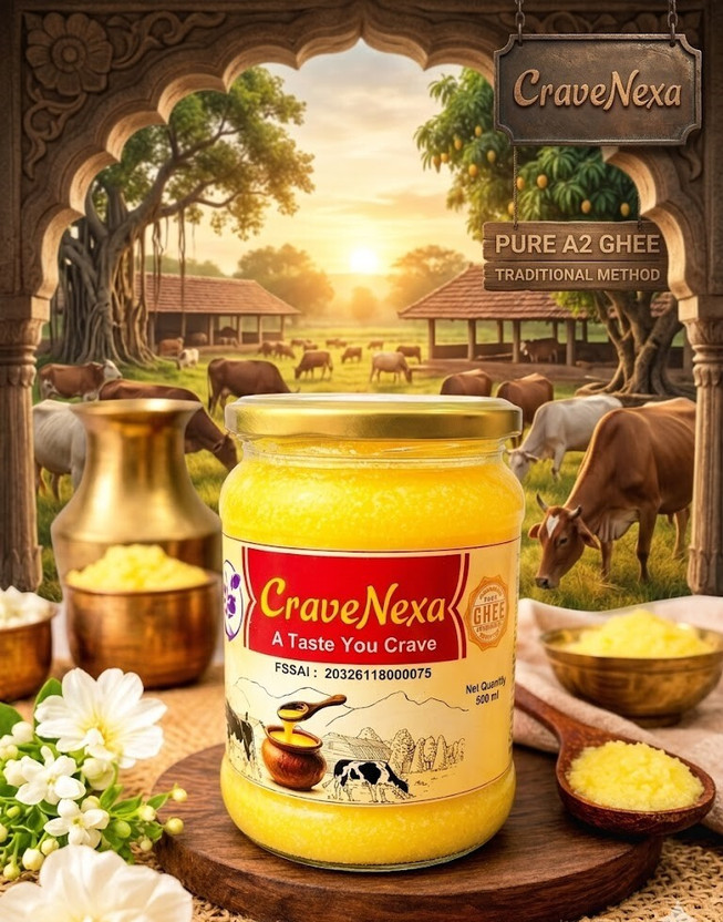 cravenexa cravenexa Desi A2 bilona Ghee Ghee Glass Bottle(500 ml) - Flipkart Deal