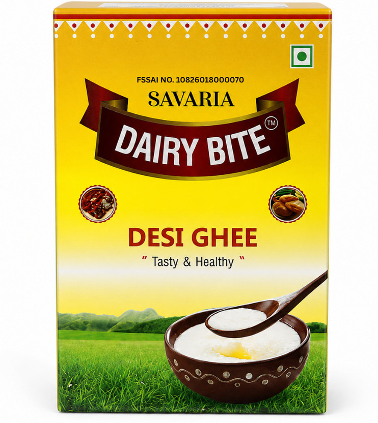 savaria desi ghee wala Dairy Bite Buffalo Desi Ghee Pure Ghee for Everyday Cooking & Tadka Ghee Tetrapack(1000 ml)