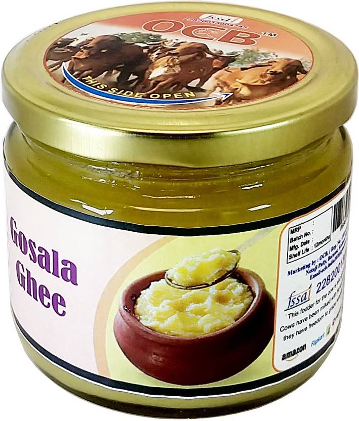 OCB Gosala Ghee Desi Grass Fed Cow Ghee made from traditional bilona Vaidik Method Ghee 250 g