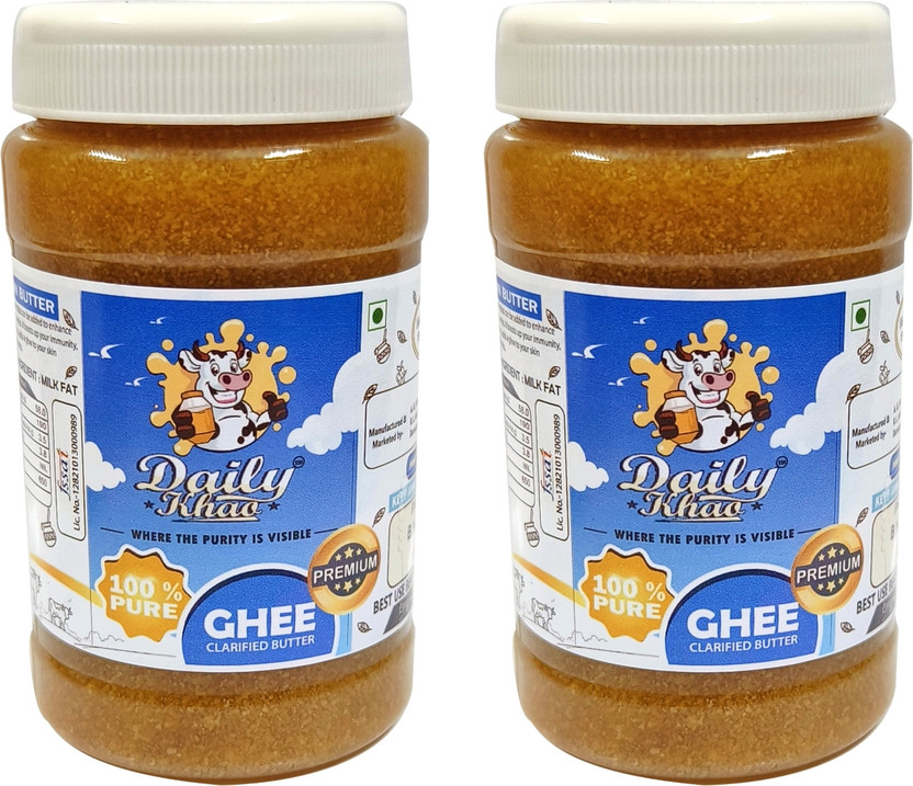Daily Khao Pure Desi bengali ghee 250ml (pack of 2) Ghee Plastic Bottle(500 ml, Pack of 2)