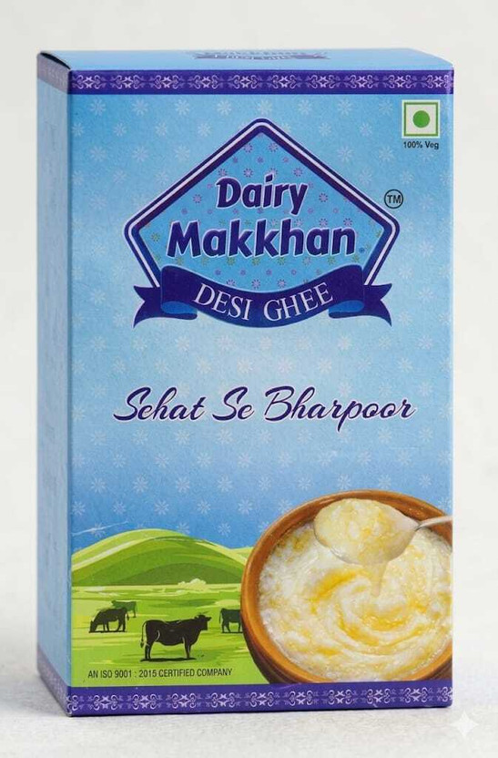 dairy makhan Pure Desi Cow Ghee Rich Aroma & Traditional Taste Healthy Cooking Ghee Can(1000 g)