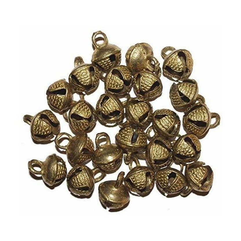 NEXTOMART NEXTOMART Ghungroo Bells (10 Pcs) Indian Anklets/Loose Beads | Bells for Arts & Crafts | Kathak Indian Classical Dances Ghungroo Bells(10 Pieces, 0.629921 inch) - Flipkart Deal