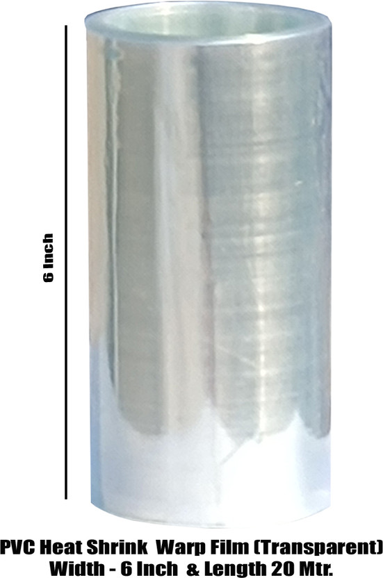 DASS DASS PVC Heat Shrink Wrap Film (6 Inch. Width & 20 Meter Length) Polymer Heat Shrink Sleeve Tube Gift Wrapper(Transparent) - Flipkart Deal