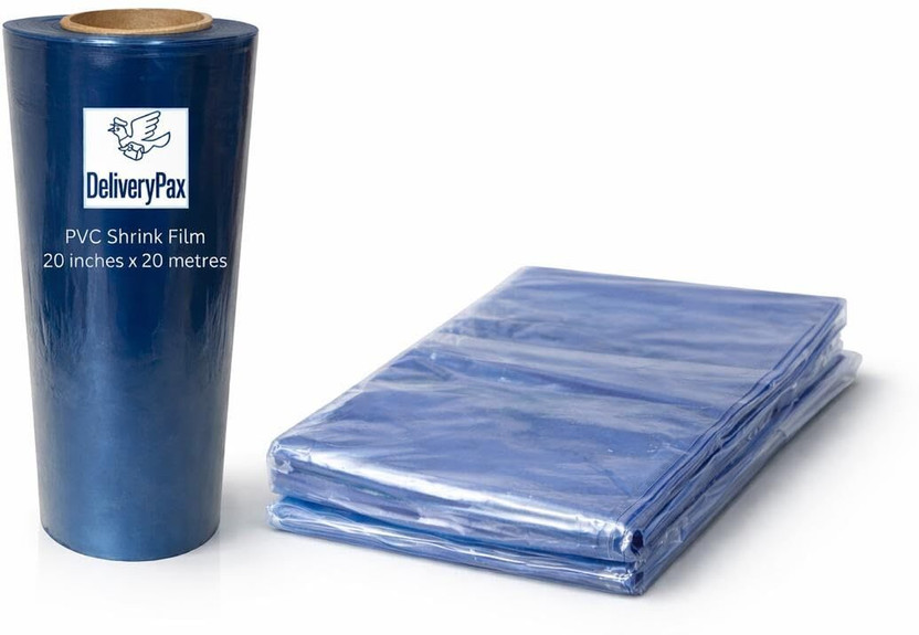 Grover Polypax Shrink Film Roll for Box Packing, Courier & Storage | Transparent Packaging Wrap PVC Gift Wrapper(Transparent)