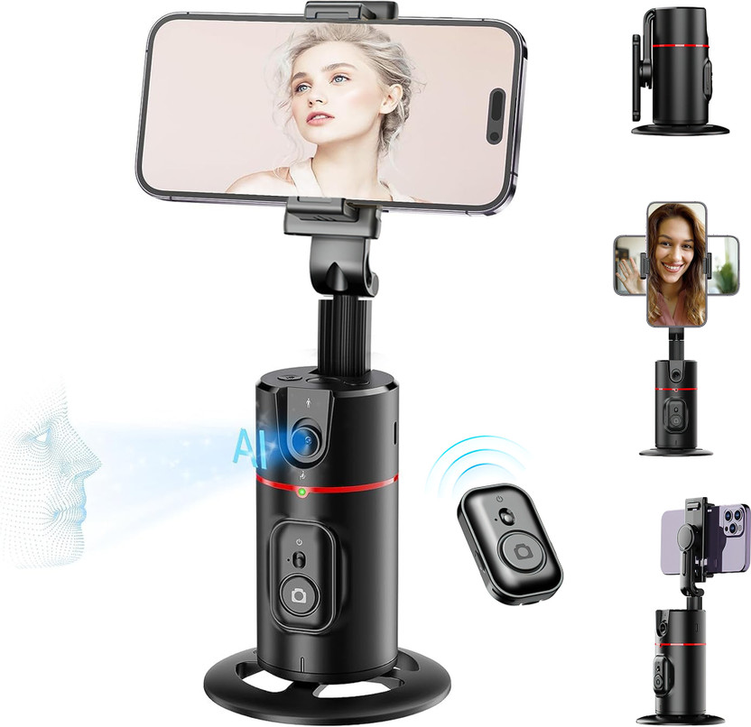 VUSTICA Auto Face Tracking Tripod Camera Stand Smart Video Shooting Holder Selfie Stick Single Gimbal for Mobile(500)