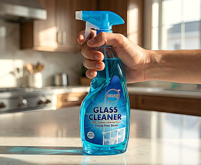 GOYKI Glass Cleaner Spray 500 ml | Streak-Free Shine | Multi-Surface Glass(500 ml)