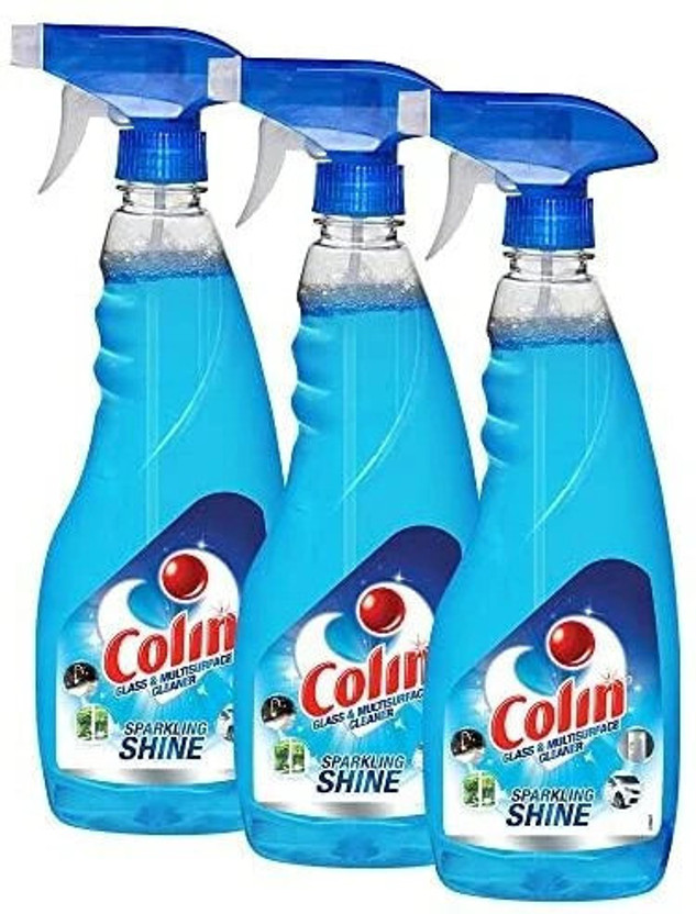 Colin Glass and Surface Cleaner Liquid Spray | India's #1 Glass Cleaner(3 x 500 ml)