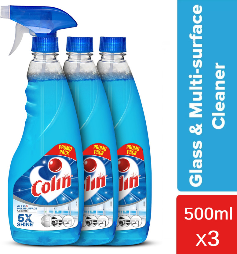 Colin Glass and Surface Cleaner Liquid Spray, Regular,(3 x 500 ml)