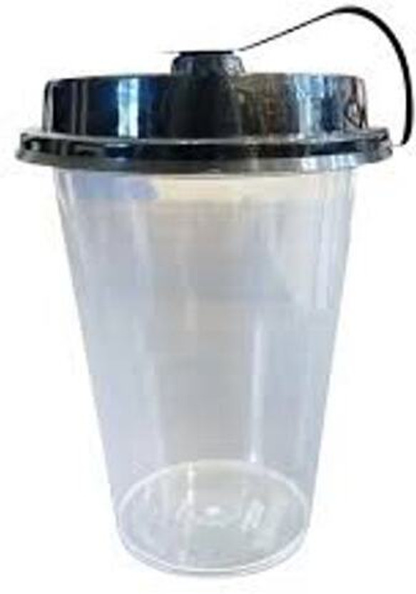 VT Hospitality Suppliez (Pack of 50) VT-SIP-350ML-WHT-LID-50PCS Glass Water/Juice Glass(350 ml, Plastic, White)