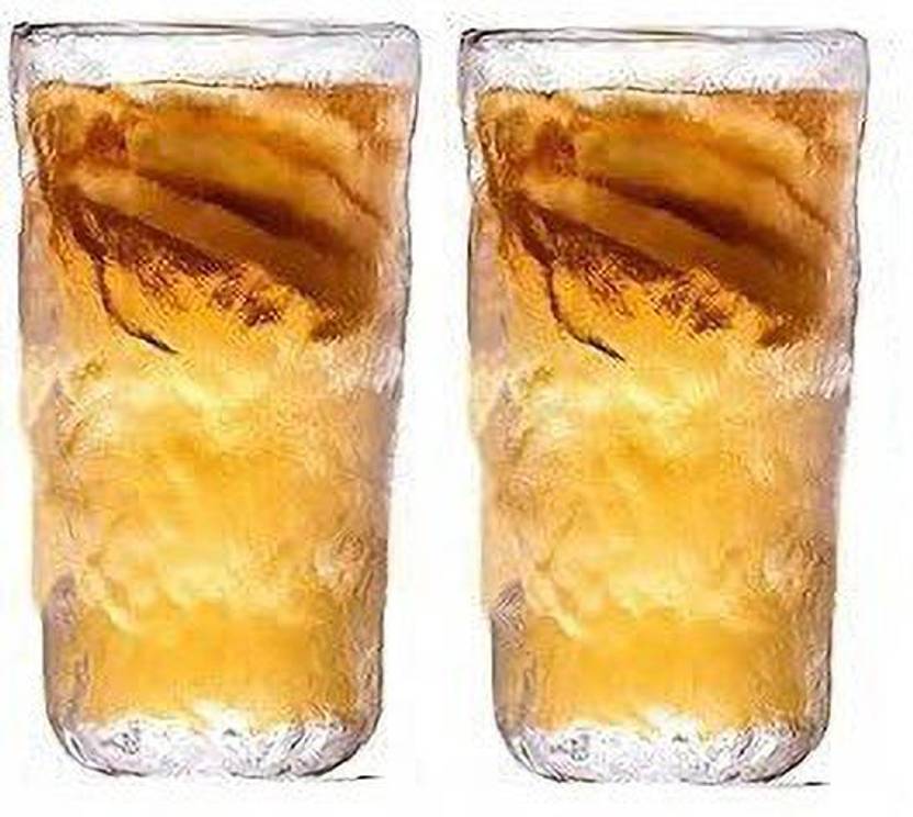 skyunion (Pack of 2) Whiskey Glasses Set of 2 pcs 370 ml Bar Glass for