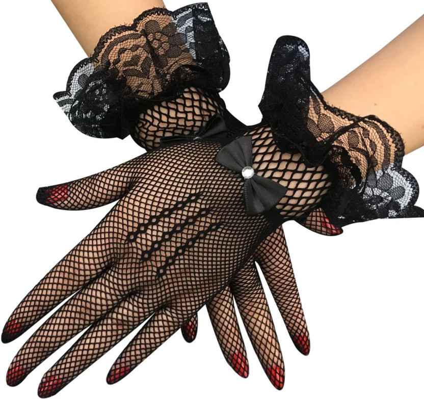 NIVIZEN Floral Print, Self Design Evening Women Gloves