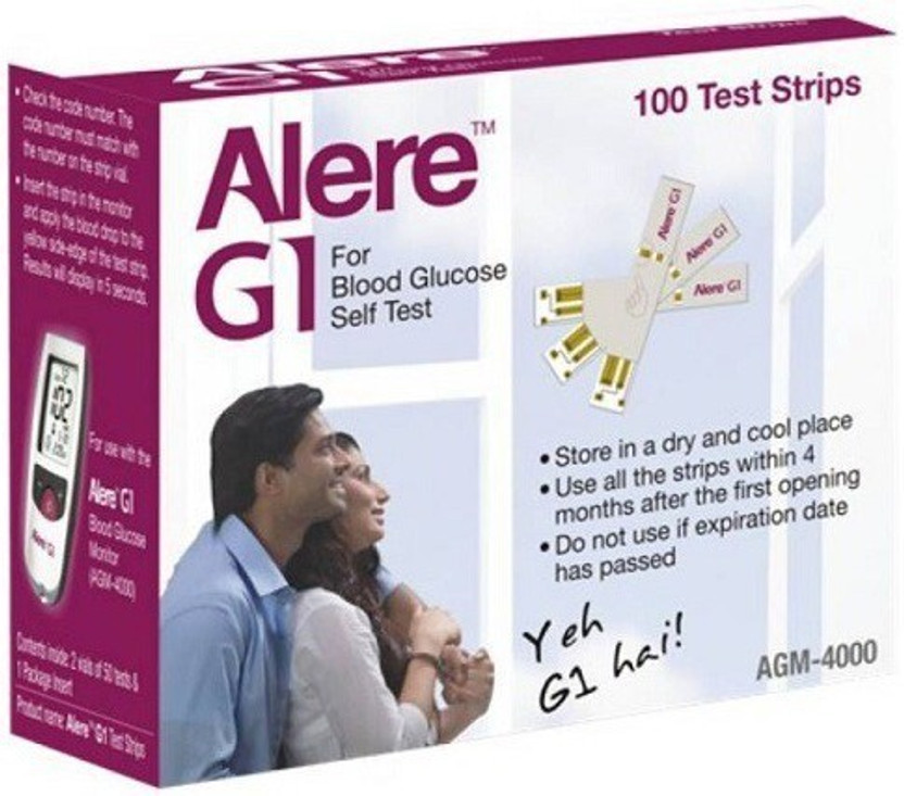 Alere G1 AlrG1 100 Glucometer Strips