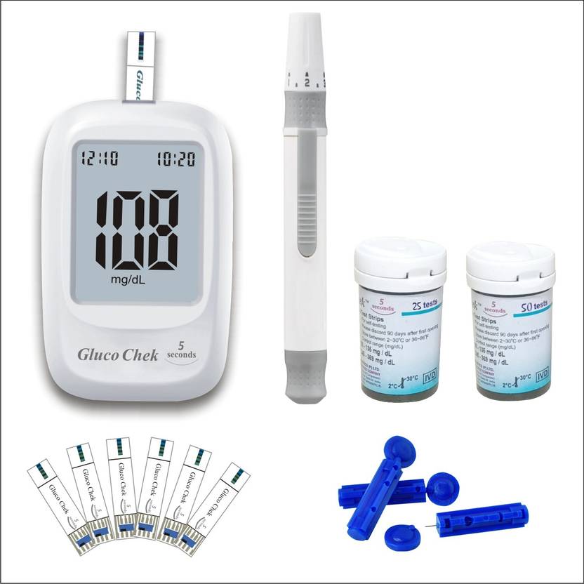 ASPEN Gluco Chek 5 Sec Glucose Blood Sugar Testing Monitor Machine With 75 Test Strip aspen-gluco-chek-5-sec-glucose-blood-sugar-testing-monitor-machine-with-75-test-strip