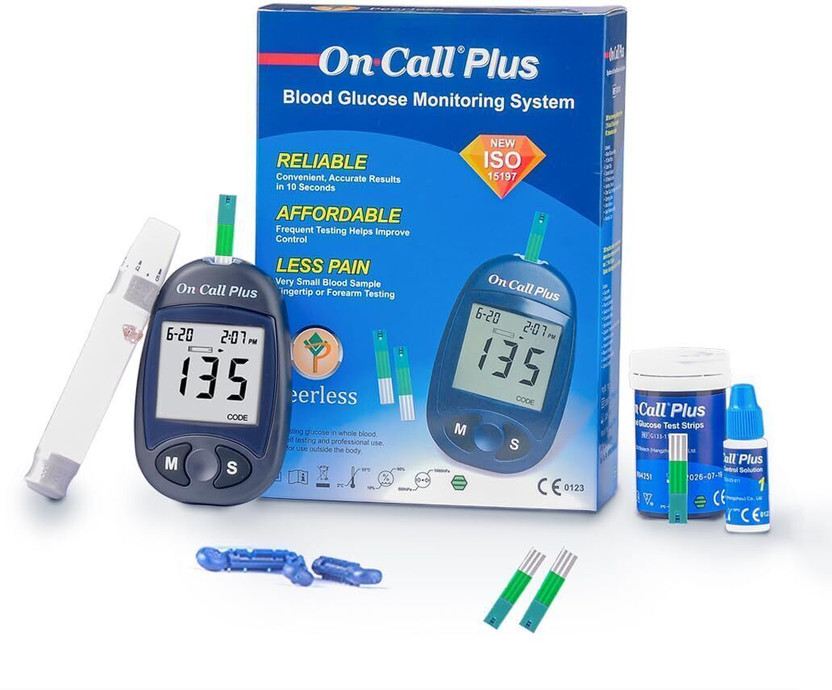 On Call Plus with 10 FREE strips from ACON USA Glucometer(PLAIN)