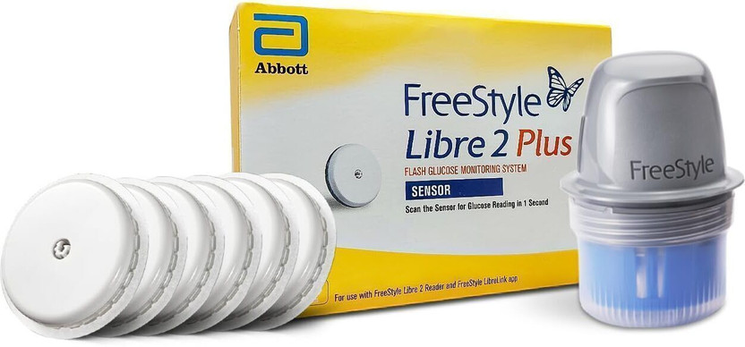 FreeStyle Abbot Libre 2 Plus Sensor Pack of 6 Glucometer(White)