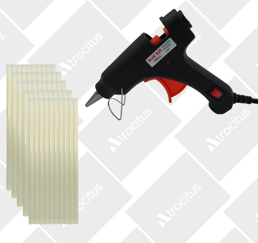 Atrocitus 20W Mini Glue Gun With 50Pcs Glue Stick for DIY Home Craft,Art Standard Temperature Corded Glue Gun(7 mm)
