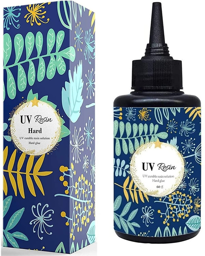 KRAFTMASTERS 1Pcs 60GRAM UV Resin Clear ToughTransparent UV Curing Resin Glue Hard Type Glue(60 ml)