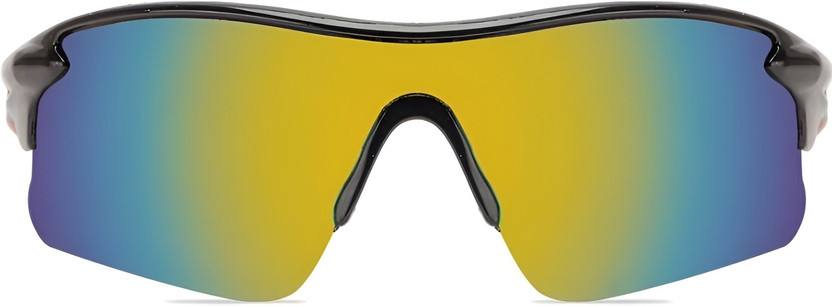 Crooks Polarized Sports Sunglasses TR90 UV Protection Cricket Goggles Sports Goggles(Red, Black)