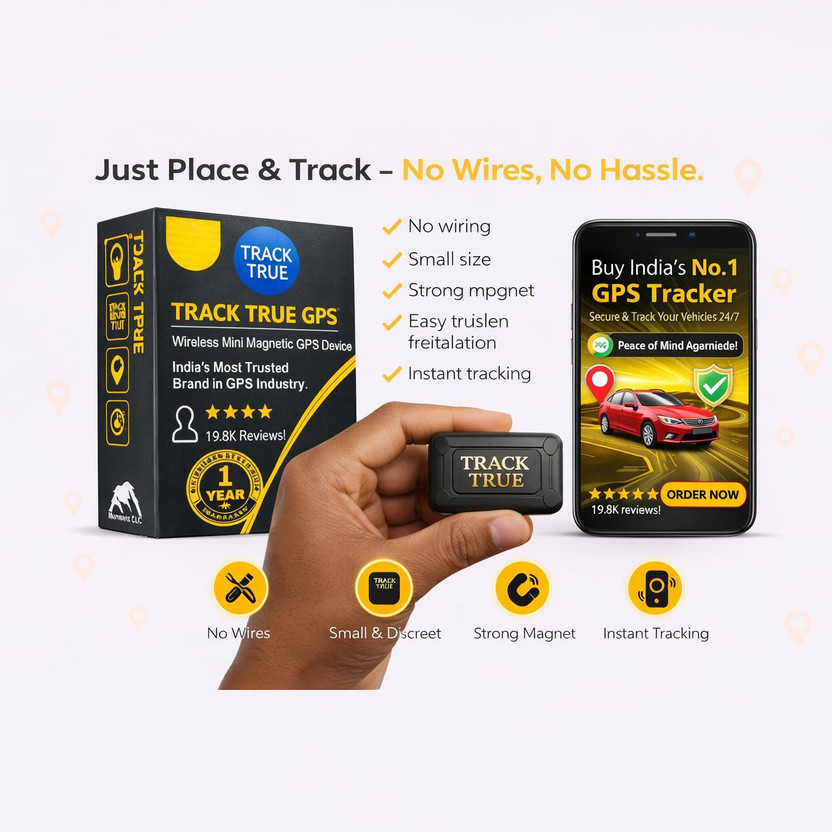 TRACKTRUE TRACKTRUE G/H-12 Wireless Mini Magnet Tracker GPS+LBS, GPS Tracker for Personal Tracker GPS Device(30 Maps, Black) - Flipkart Deal