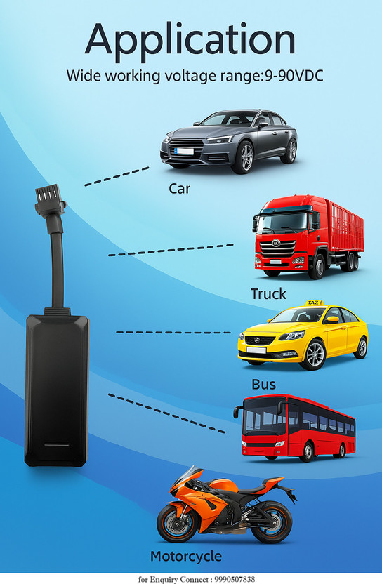 Motocop Smart Vehicle Tracker, 30 days free subscribtion Engine ON-Off Alert GPS Device GPS Device(2000 Maps, Black)